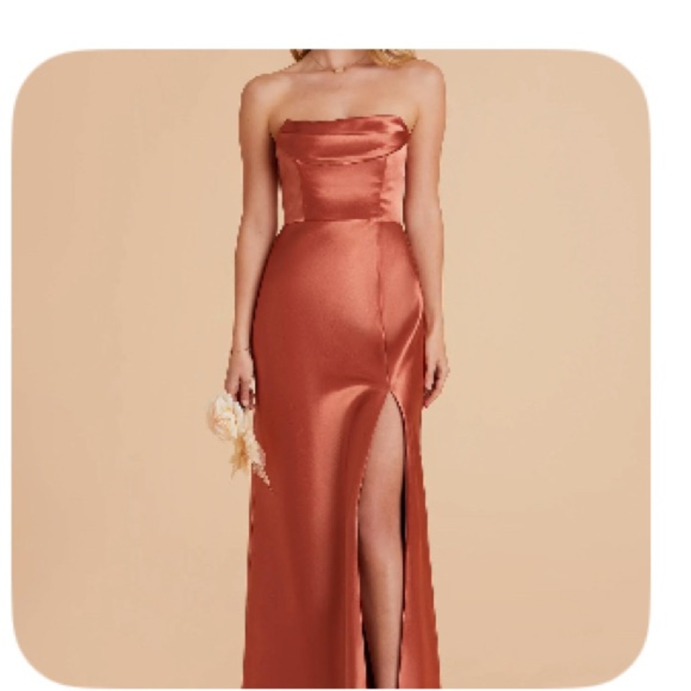 Strapless bridesmaid dress